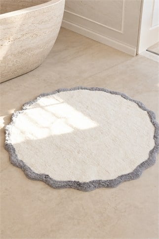 İrya Scallop Banyo Paspası Açık Gri 120x120 Cm