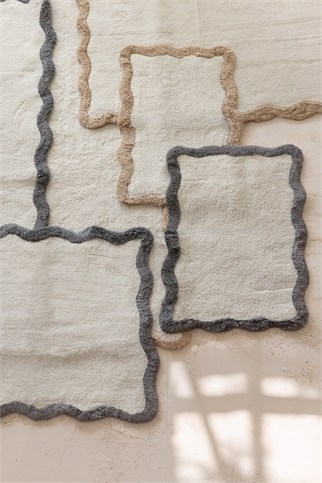 İrya Scallop Banyo Paspası Bej 40x60+60x90 Cm