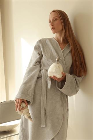 İrya Sedef Kadın Bambu Bornoz Gri S/M