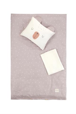 İrya Tiny Bear Organik Pamuk Müslin Çocuk Nevresim Takımı Bej