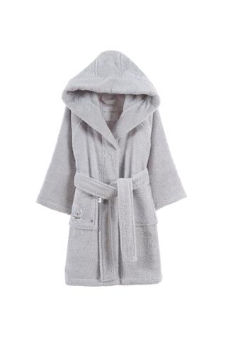 İrya Tiny Koala Organik Pamuklu Nakışlı Çocuk Bornuzu Gri 6-7 Yaş