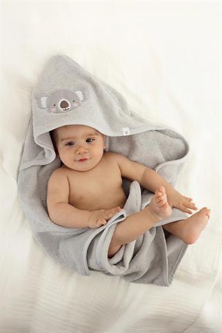 İrya Tiny Koala Organik Pamuklu Nakışlı Kundak Gri