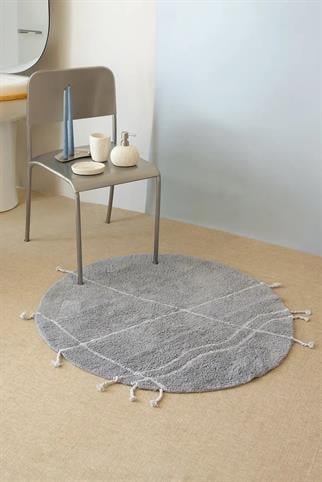 İrya Travertine Banyo Paspası Gri 100x100 Cm