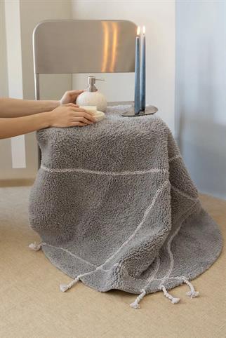 İrya Travertine Banyo Paspası Gri 100x100 Cm