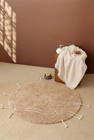 İrya Travertine Banyo Paspası Kahve 100x100 Cm