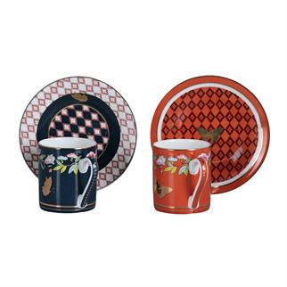 Lucky Art Evelyn Bone Kahve Fincan Takımı 12 Parça