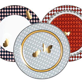 Lucky Art Evelyn Bone Servis Tabak Seti 6lı 20 Cm