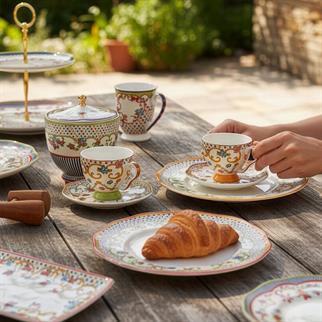 Lucky Art Fiora Bone 6lı Tabak Seti 19 Cm