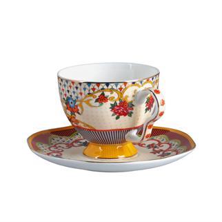 Lucky Art Fiora Bone Çay Fincan Takımı 12 Parça