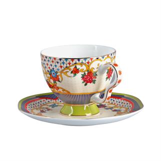 Lucky Art Fiora Bone Çay Fincan Takımı 12 Parça