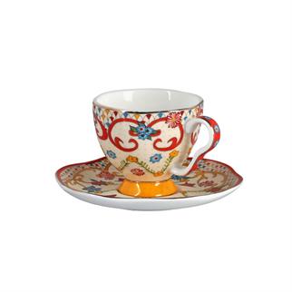 Lucky Art Fiora Bone Kahve Fincan Takımı 12 Parça