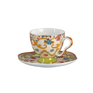 Lucky Art Fiora Bone Kahve Fincan Takımı 12 Parça