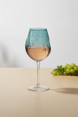 Lucky Art Florance Cam Kadeh Seti Mavi 4 Parça