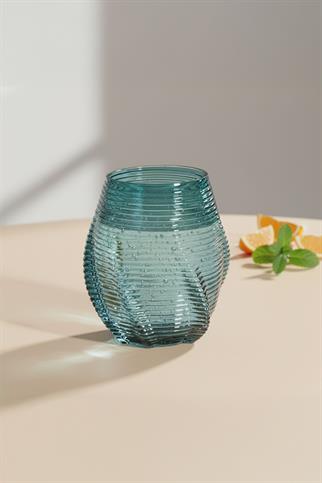 Lucky Art Florance Cam Su Bardağı Seti Mavi 4 Parça