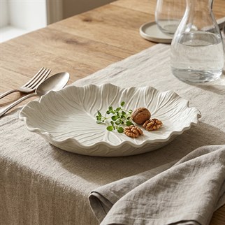 Lucky Art Lefora Porselen Beyaz Tabak 29 Cm