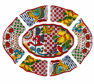 Lucky Art Lemozia Melamin Meze Seti 7 Parça