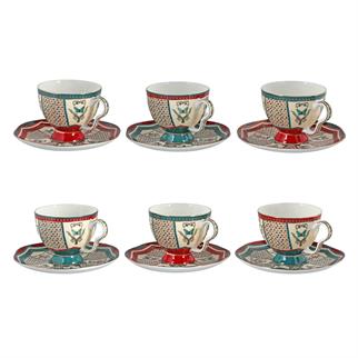 Lucky Art Liora Bone Çay Fincan Takımı 12 Parça
