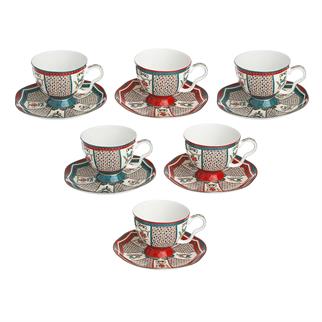 Lucky Art Liora Bone Çay Fincan Takımı 12 Parça