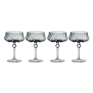 Lucky Art Luzia Cam Kokteyl Seti Mavi 320 Ml 4 Parça