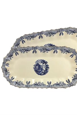Lucky Art Margaret New Bone Oval Sunum Tabağı 36 Cm