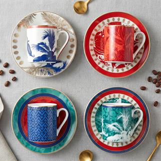 Lucky Art Palmera Bone Kahve Fincan Seti 8 Parça