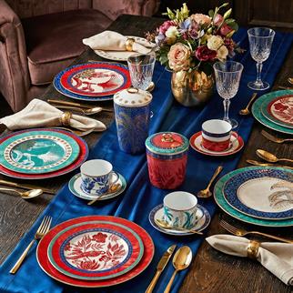 Lucky Art Palmera Bone Servis Tabak Seti 4lü 20 Cm