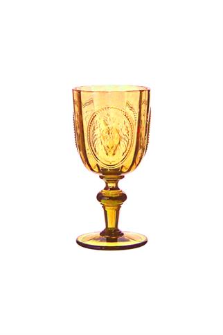 Lucky Art Palmera Cam Kadeh Seti Amber 4 Parça