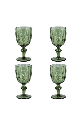 Lucky Art Palmera Cam Kadeh Seti Yeşil 4 Parça