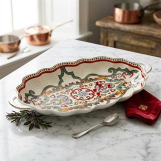 Lucky Art Rosea Bone Oval Servis Tabağı 27 Cm