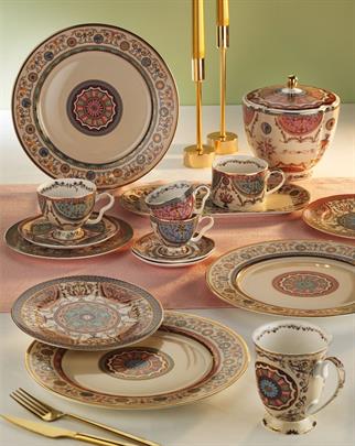 Lucky Art Rosea Bone Pasta Tabak Seti 6 Parça 20 Cm