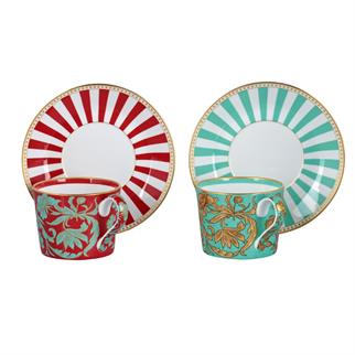 Lucky Art Zeflora Bone Çay Fincan Takımı 4 Parça