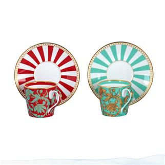Lucky Art Zeflora Bone Kahve Fincan Takımı 4 Parça