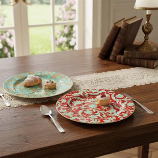 Lucky Art Zeflora Bone Servis Tabak Seti 2li 20 Cm