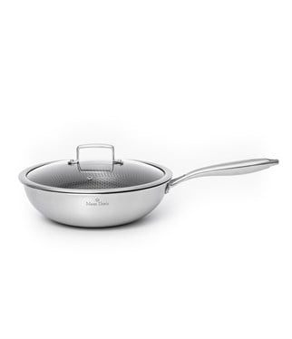 Maxx Doria Steel Fusion Kapaklı Wok Tava 28 Cm