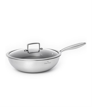 Maxx Doria Steel Fusion Kapaklı Wok Tava 28 Cm
