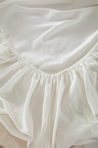 Othello Cotton Flex Fitted Penye Çarşaf 70x140 Cm Krem