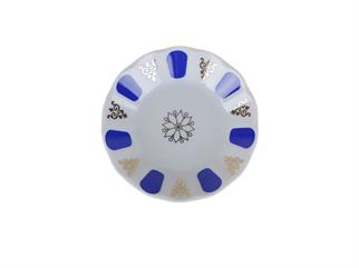 Porland 6lı Mavi Yaldızlı Çay Tabak