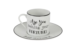 Porland Be Happy Tabaklı Kahve Fincanı 90 Cc