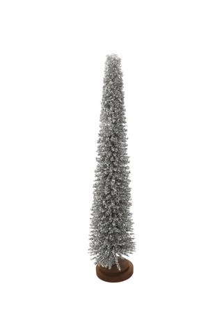 Porland Çam Ağacı Gümüş Simli 40 cm