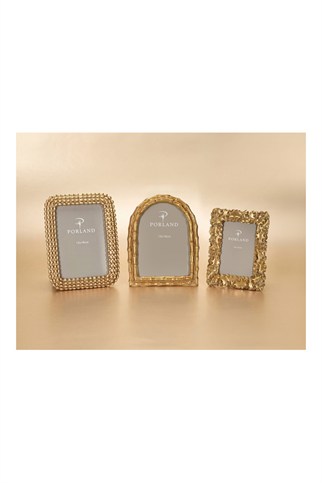 Porland Damla Altın Rengi Polyresin Çerçeve 13x18 cm