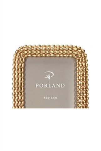Porland Damla Altın Rengi Polyresin Çerçeve 13x18 cm