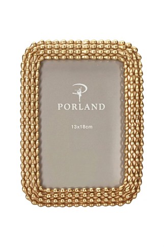 Porland Damla Altın Rengi Polyresin Çerçeve 13x18 cm