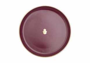 Porland Glamorous Fuşya Düz Tabak 20 Cm