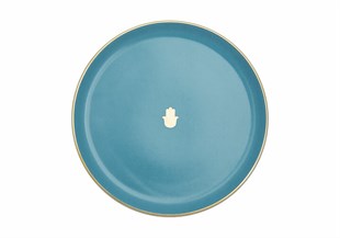 Porland Glamorous Turkuaz Düz Tabak 20 Cm