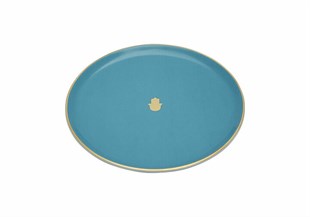 Porland Glamorous Turkuaz Düz Tabak 20 Cm
