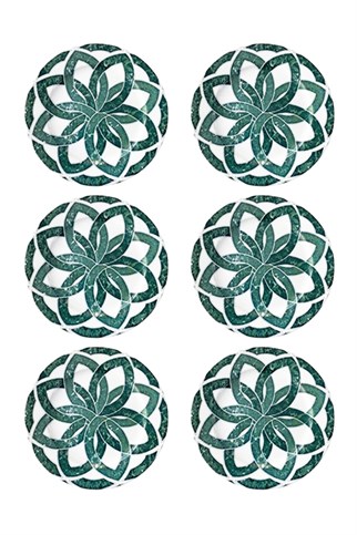 Porland Hedera 6 Parça Düz Tabak Seti 24 Cm