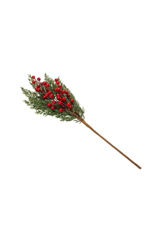 Porland Kırmızı Meyveli Çam Dalı 61 cm