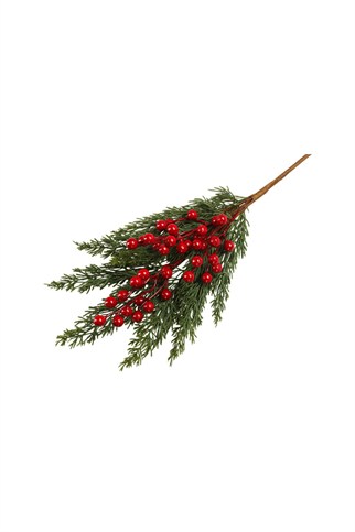 Porland Kırmızı Meyveli Çam Dalı 61 cm