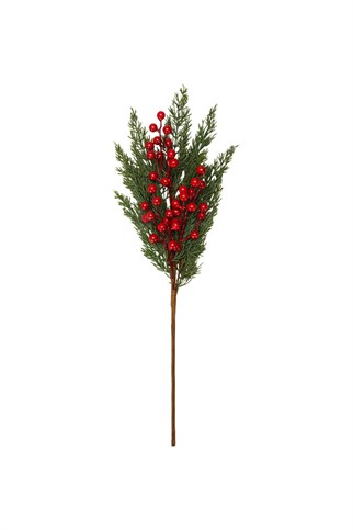 Porland Kırmızı Meyveli Çam Dalı 61 cm