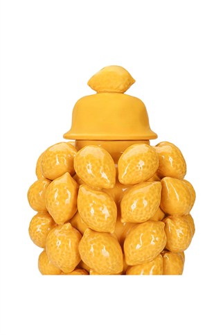 Porland Limon Kapaklı Vazo 24x24x41 cm